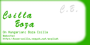 csilla boza business card